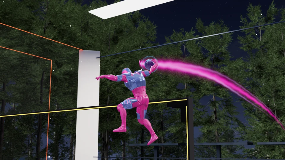 Nastics: airborne windup, snow weather at night
